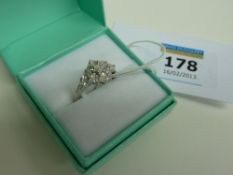 Illusion set diamond ring stamped 925