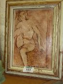 Female nude oil on panel inscribed 'To Anne from Nicky'
