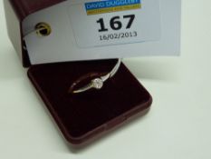 Diamond solitaire ring stamped 18ct Plat