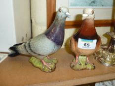 Pair of Beswick pigeons impressed no.1383