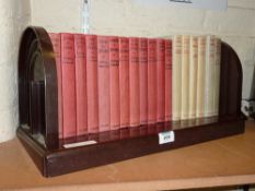 Bakelite book trough with eighteen Jennings storybooks by Anthony Buckeridge
