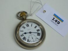 Selex railway pocket watch, the reverse stamped L.N.E.R. 6592