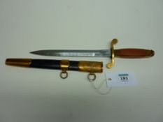Soviet Army officer's dagger dated 1957 No KOD107 with leather scabbard