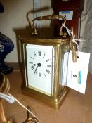 Early 20th Century brass carriage clock