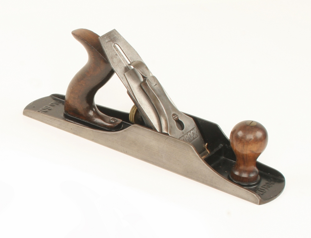 A little used STANLEY Bedrock No 605 fore plane with orig Stanley iron G++