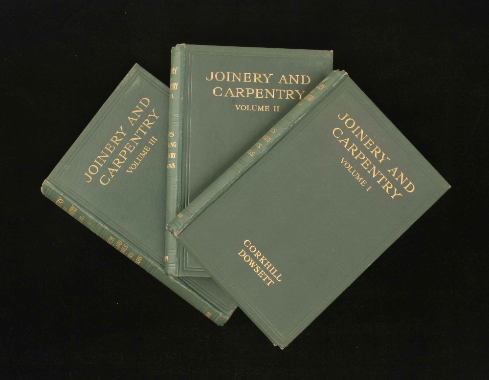 Richard Greenhalgh; 1929 Joinery and Carpentry 3 vols. 744pp 7 1/2" h/b G+