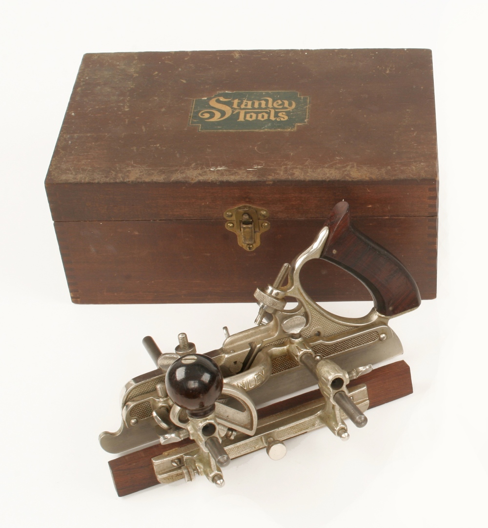 A little used STANLEY No 45E combination plane c/w full set of cutters, orig screwdriver and