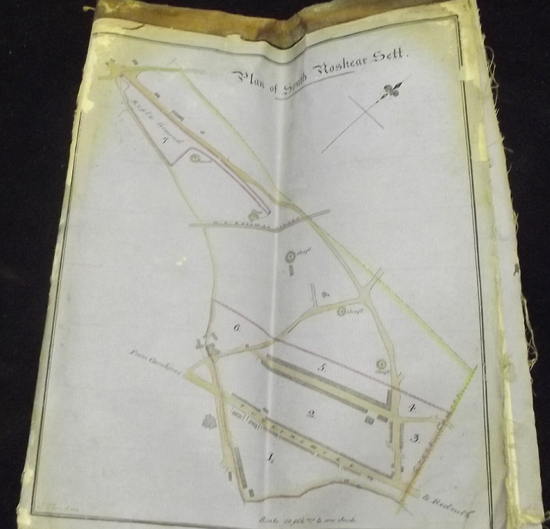 CAMBORNE - SOUTH ROSKEAR.  Sett and Counterpart Sett Tenement South Roskear 1865. R.G. Bennet and