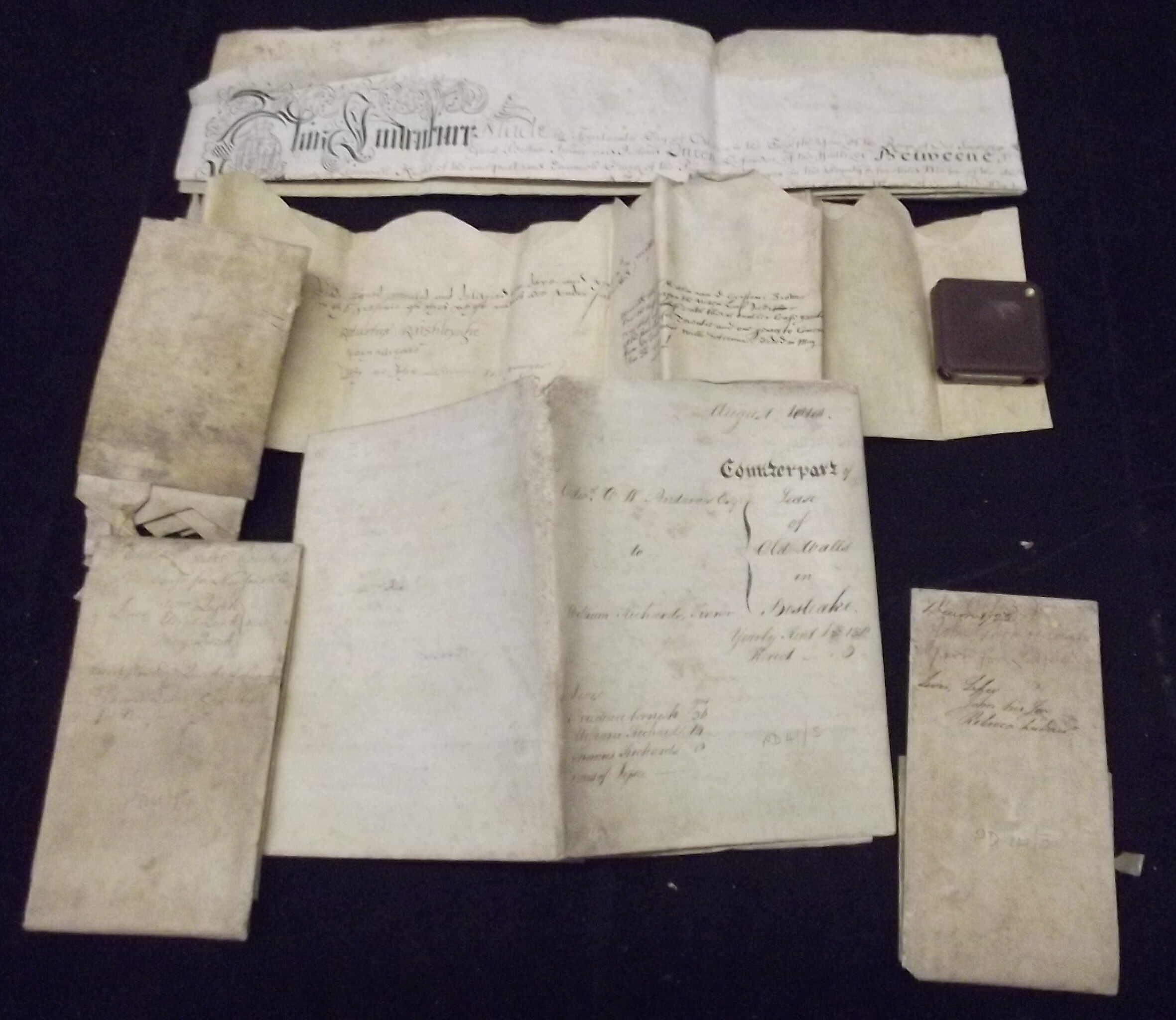 GWENNAP. Cromhaze, Elizabethan 1573, John Webber; plus ILLOGAN. Bosleage. Five indentures 1601 -