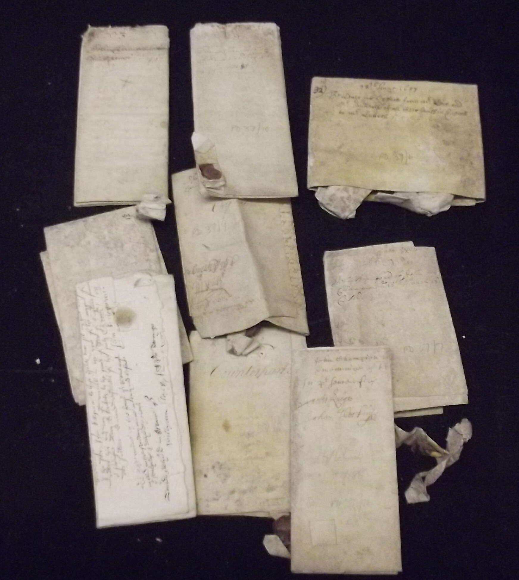 CUBERT, CRANTOCK and ST. COLUMB.  Carrevicke etc., eight indentures 1589 - 1688.  Parties include