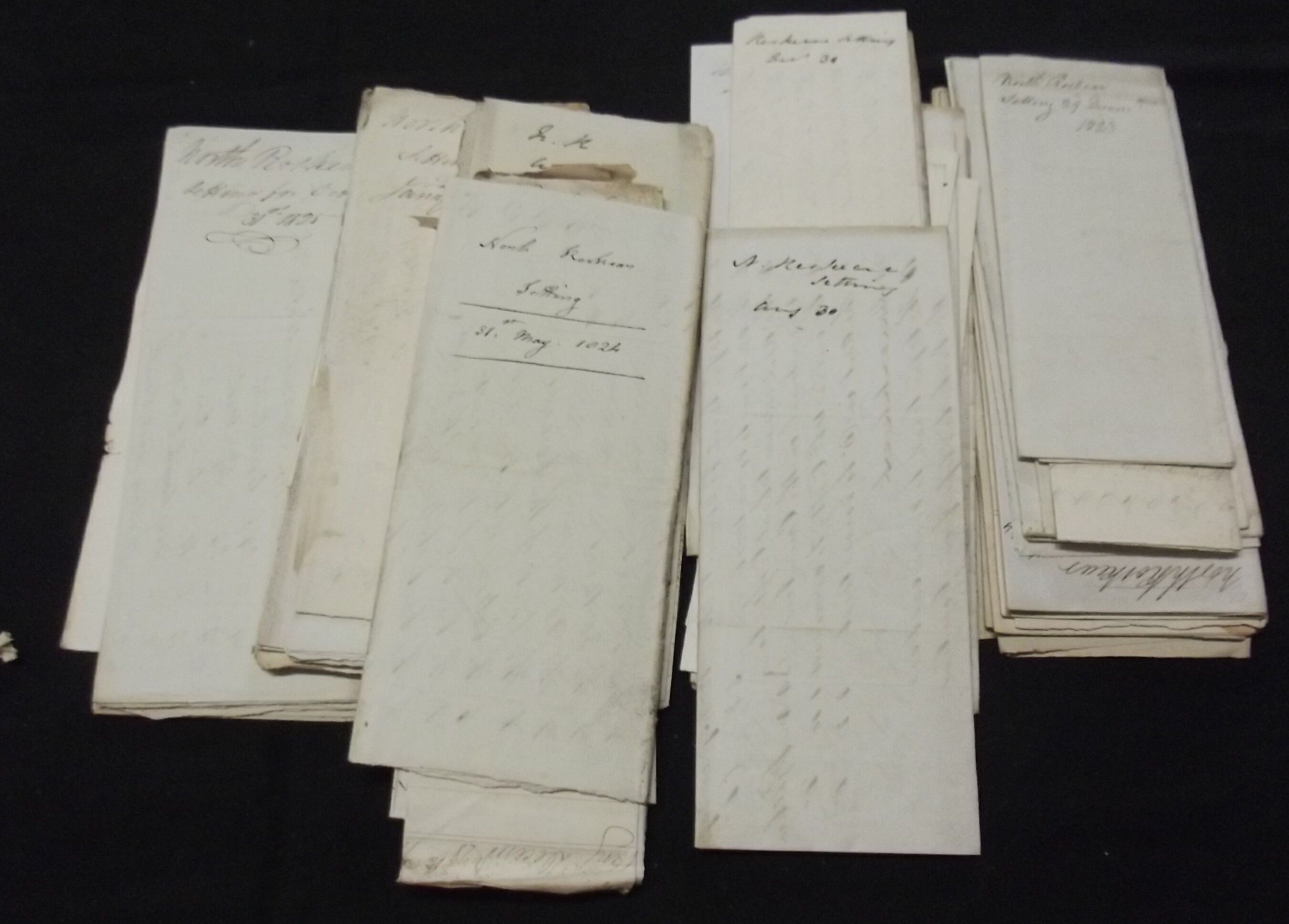 NORTH ROSKEARE. Good collection manuscript Settings 1822-1827.