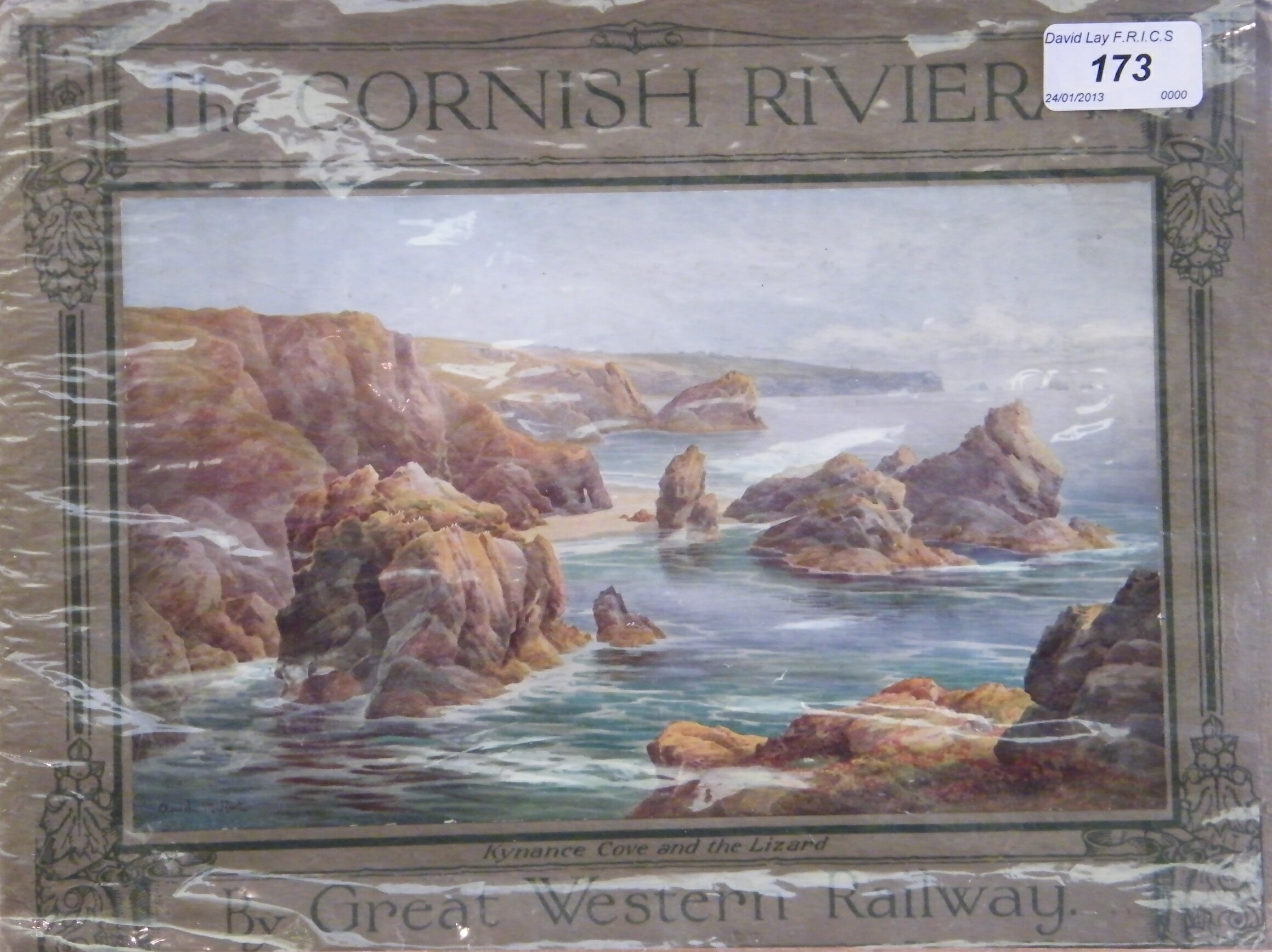 A booklet "The Cornish Riviera 
by Great Western Railway" with
tipped in illustrations by 
Claude