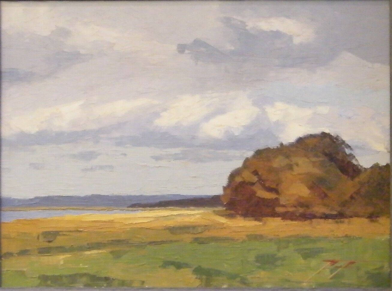 JAMES H. FRY
Toward the Purbeck Hills - Dorset.
Oil on board.
Signed.
Inscribed to back.
29 x 39cm.