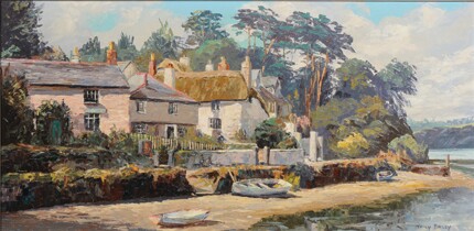 NANCY BAILEY
St. Clement, Truro.
Oil on board.
Signed.
Gallery label to
the back.
40 x 75cm.