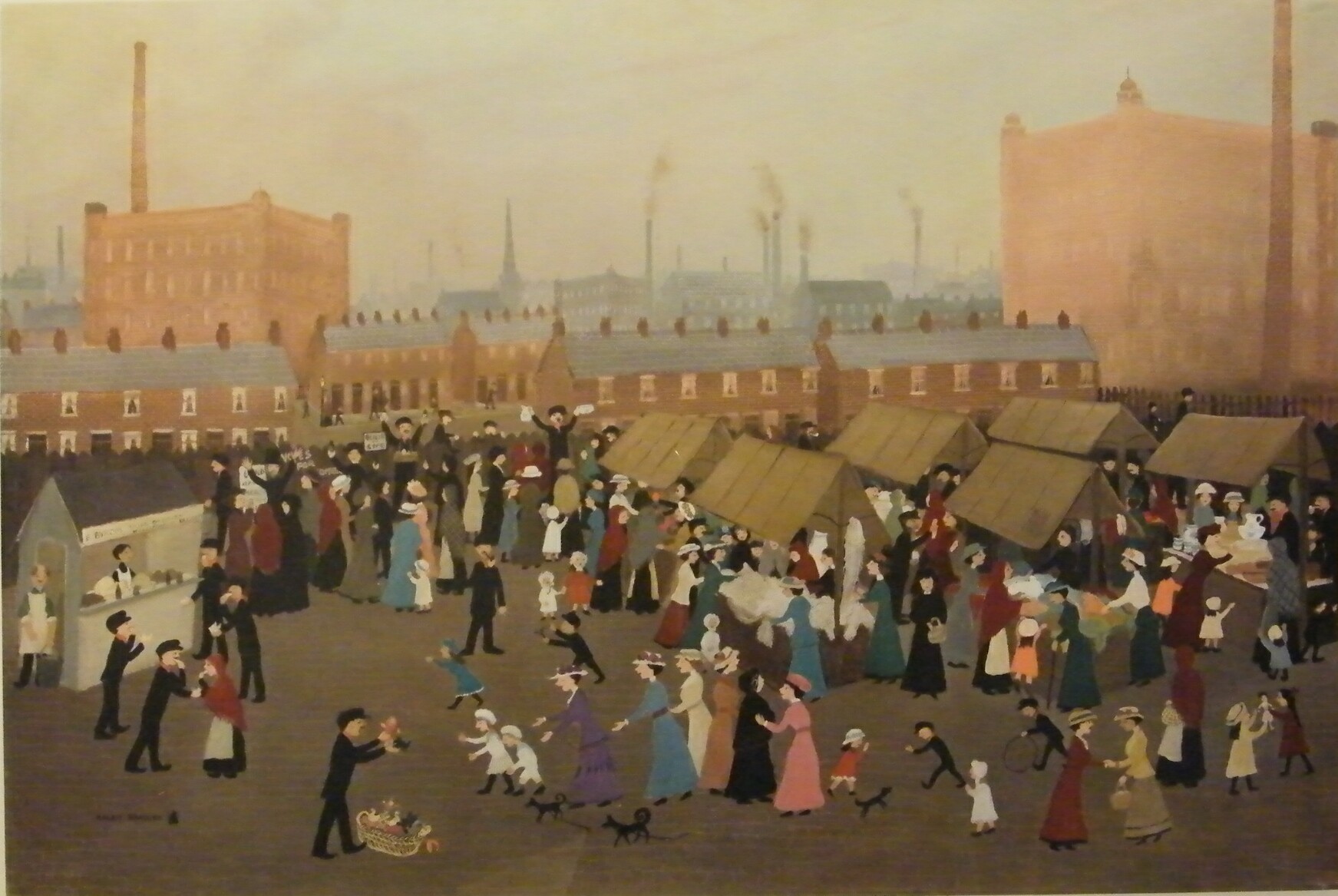 HELEN BRADLEY
A busy Northern street scene.
Colour print.
Signed in pencil by the artist.
Blind