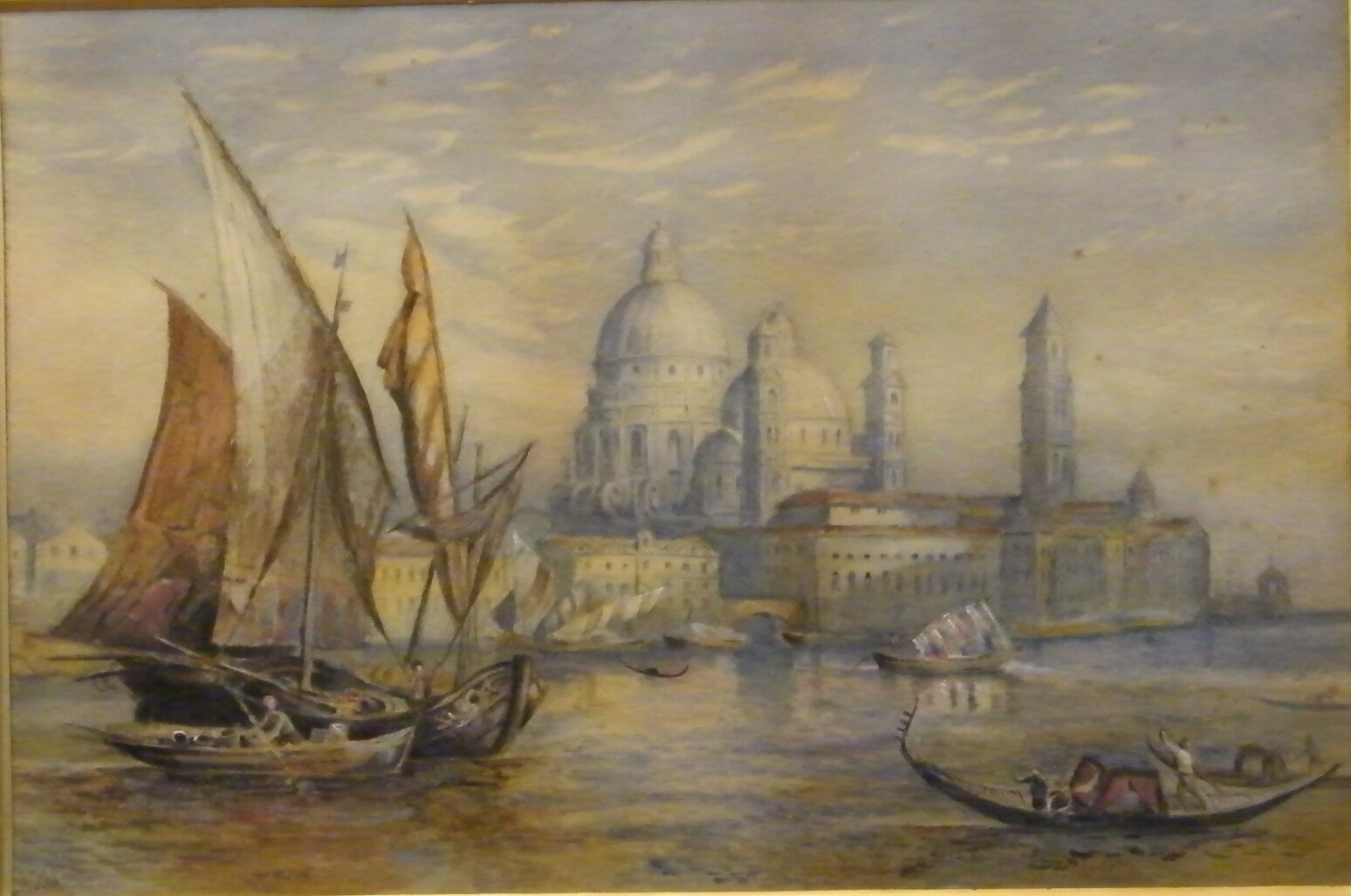 RAYMOND DEARN
A Venetian scene with 
gondolas and shipping.
Watercolour.
Signed.
35 x 52.5cm.
