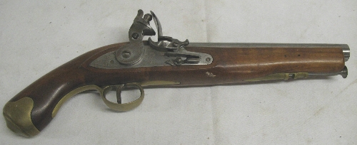 A Japanese replica of a 19th Century Tower Flintlock pistol, 40cm long