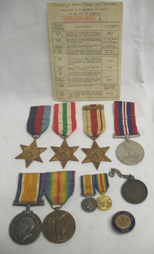 Two World War I medals, comprising British War Medal and Victory medal awarded to M6273 C C Holmes