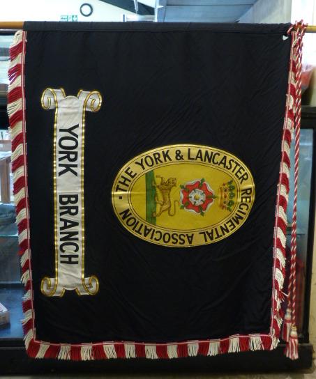 A York and Lancaster Regimental Association marching standard, for the York Branch, last quarter