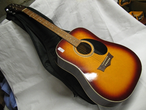 A Peavey steel strung acoustic guitar, model no AC-D1, with solid spruce top and rosewood laminate