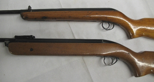 A BSA Cadet Major .177 air rifle, serial no CA85698, 108cm long and a BSA Mercury .22 air rifle (