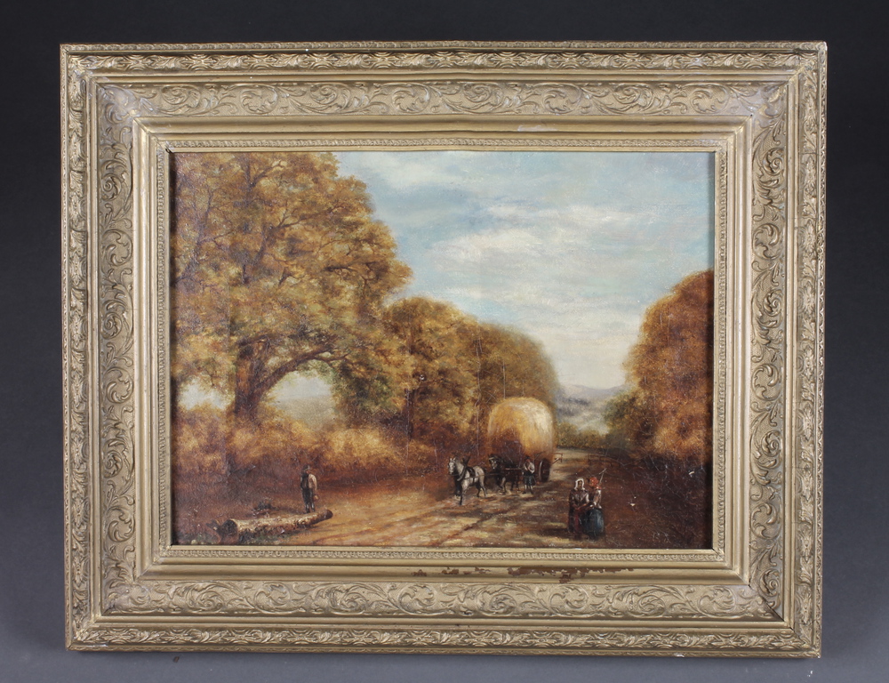 R S Femry?, 18th Century oil painting on canvas "The Haywain"  signed and dated 1795 contained in