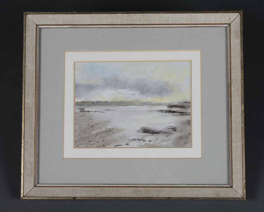 Peter Wardel, watercolour drawing "Seascape" monogrammed PW 4" x 5 1/2"