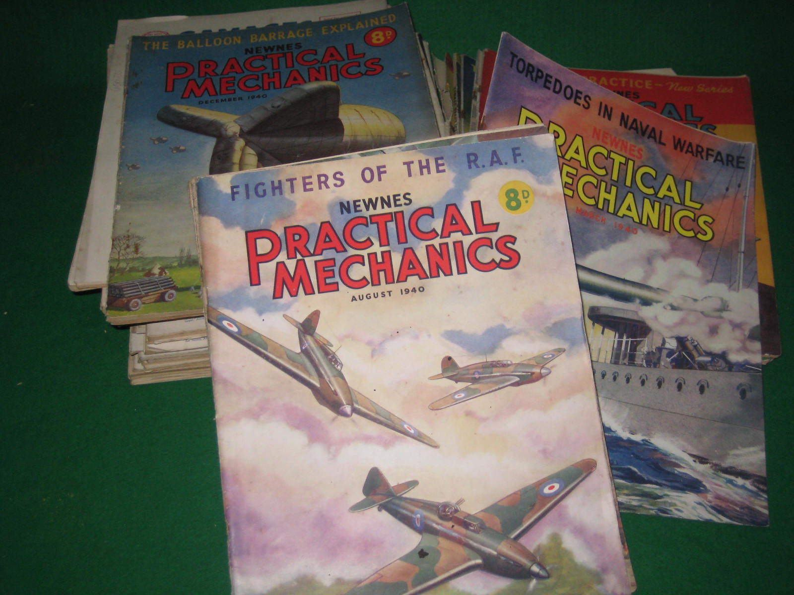 A bundle of wartime Practical Mechanics magazines