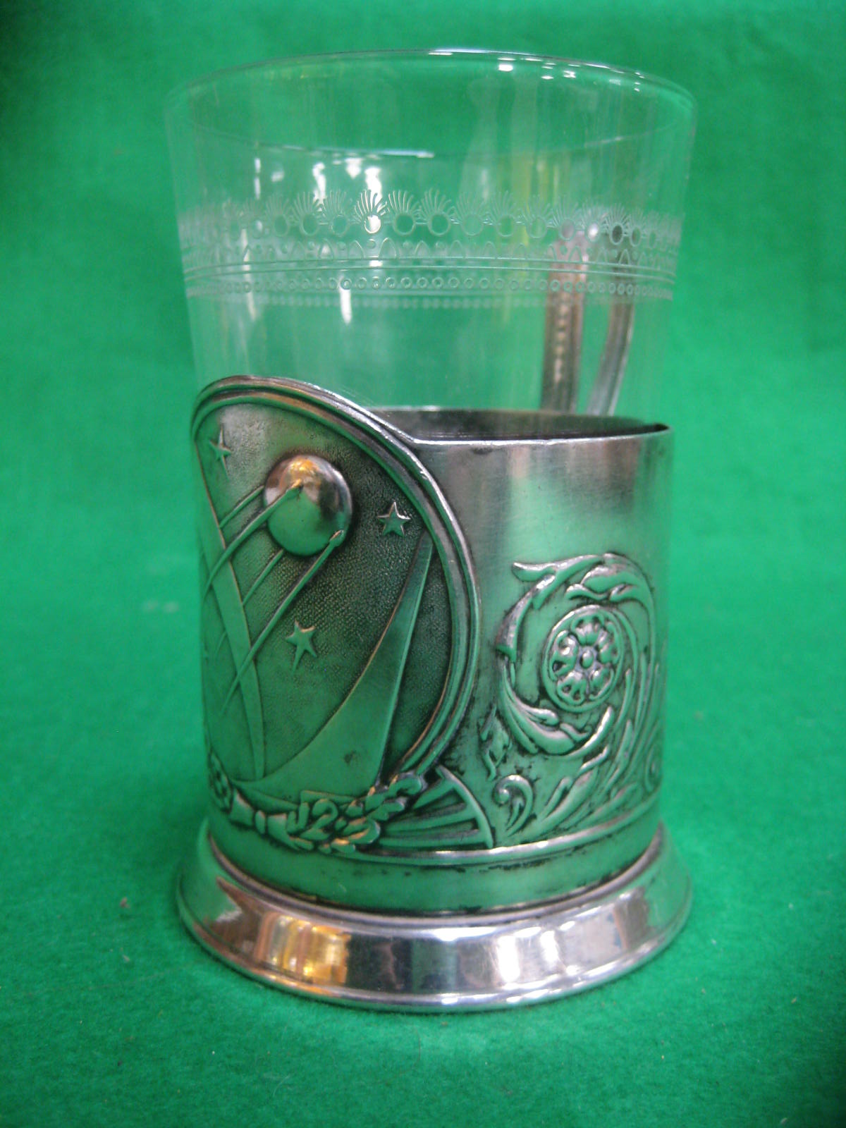 A Russian sputnik hot toddy holder