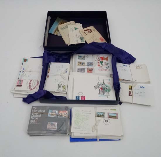 First Day Covers / Stamps : A box containing a large quantity of British First Day Covers