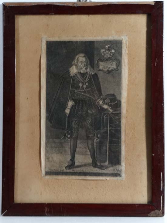 Durr (c.1640-c1680) after Christian Richter (1569-1632) Copper engraving Fredercus a Cospoth With