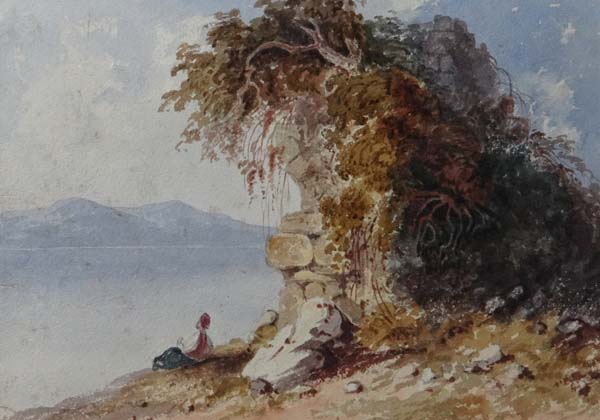 Manner of William James Muller (XIX) Orientalist School Watercolour An Arab figure at rest by a