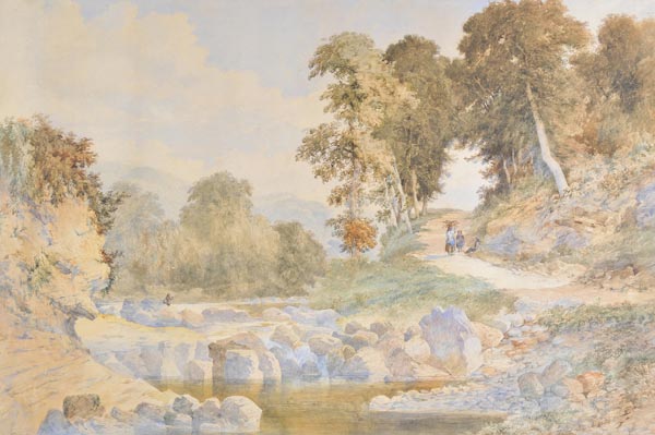 *Nottingham (Robert A., fl.1853-1875). Views in the Lake District, a pair of large watercolours, one