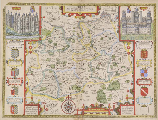 Surrey. Speed (John), Surrey Described and Divided into Hundreds, pub. John Sudbury and George