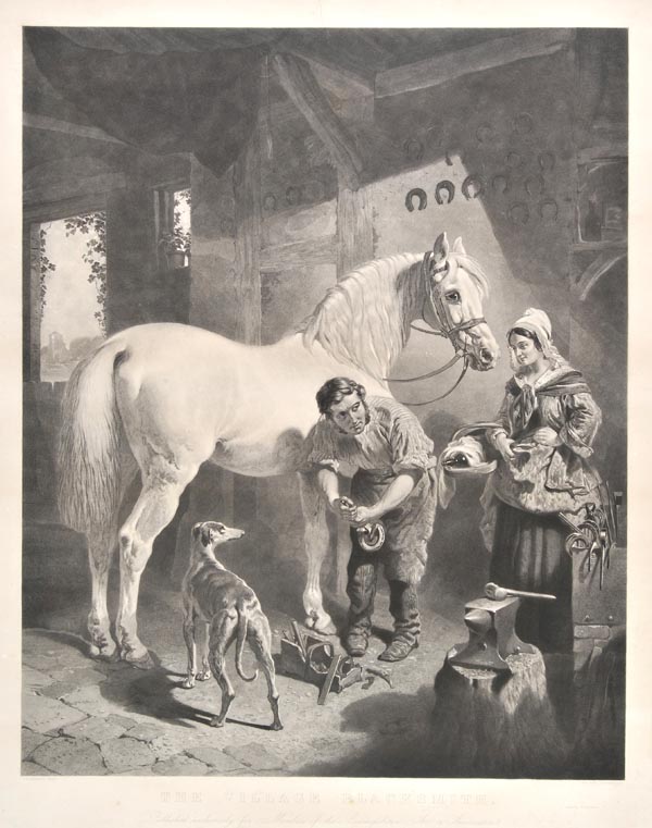 * Patterson (George). The Village Blacksmith , pub. W.H.Dunbar, 1859, large uncoloured mixed