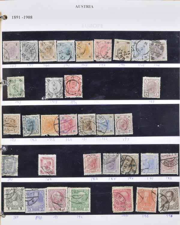 * Europe General Collection. A large collection of European stamps contained in 7 albums with main