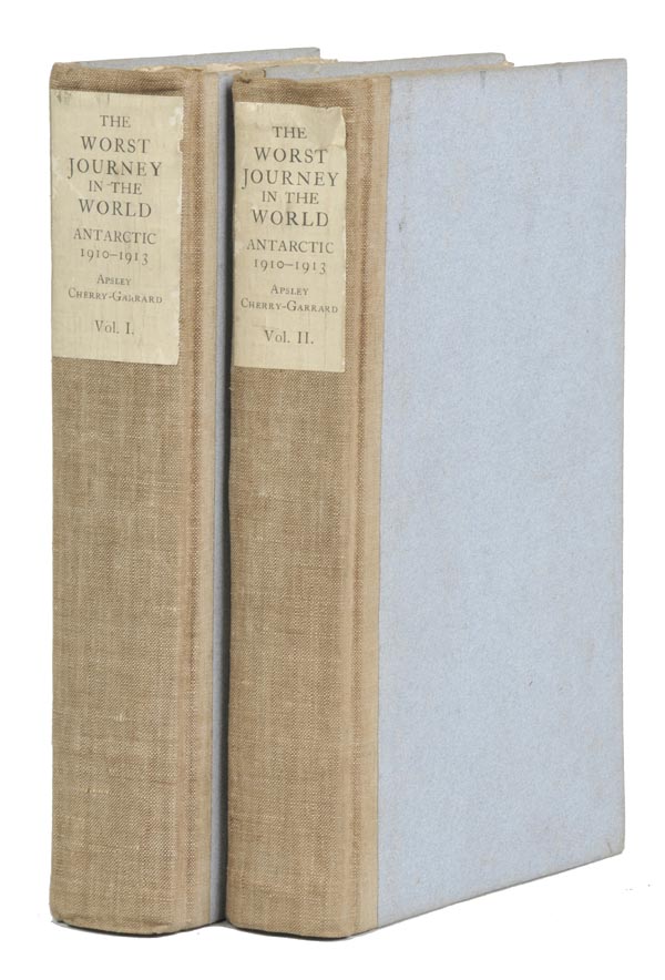 Cherry-Garrard (Apsley). The Worst Journey in the World. Antarctic 1910-1913, 2 vols., 1st ed.,