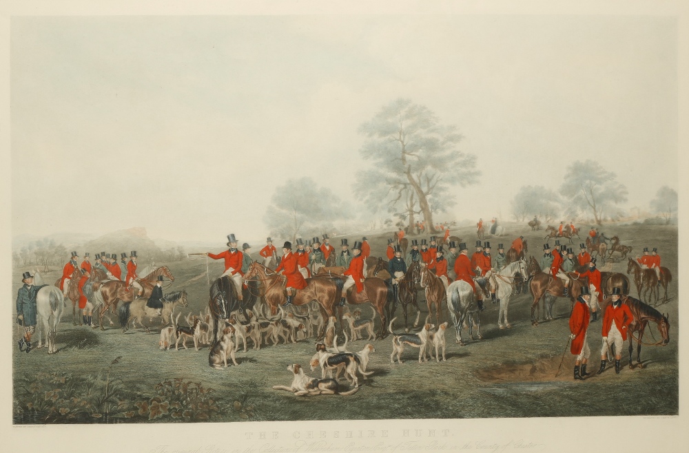 AFTER HENRY CALVERT (1798-1869) "The Cheshire Hunt" engraved by Charles Lewis, titled within the