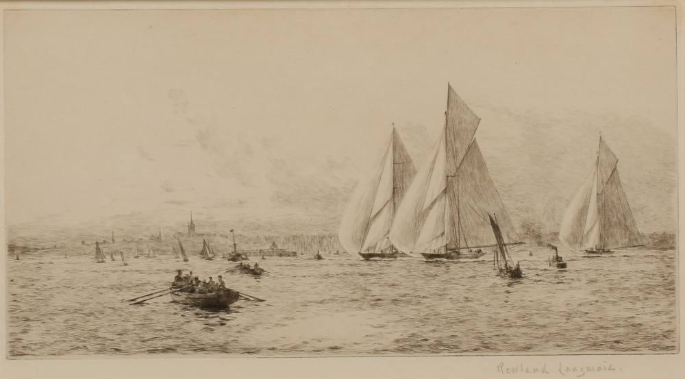 ROWLAND LANGMAID (1897-1956) "Off Ryde", signed in pencil to the margin with artists proof