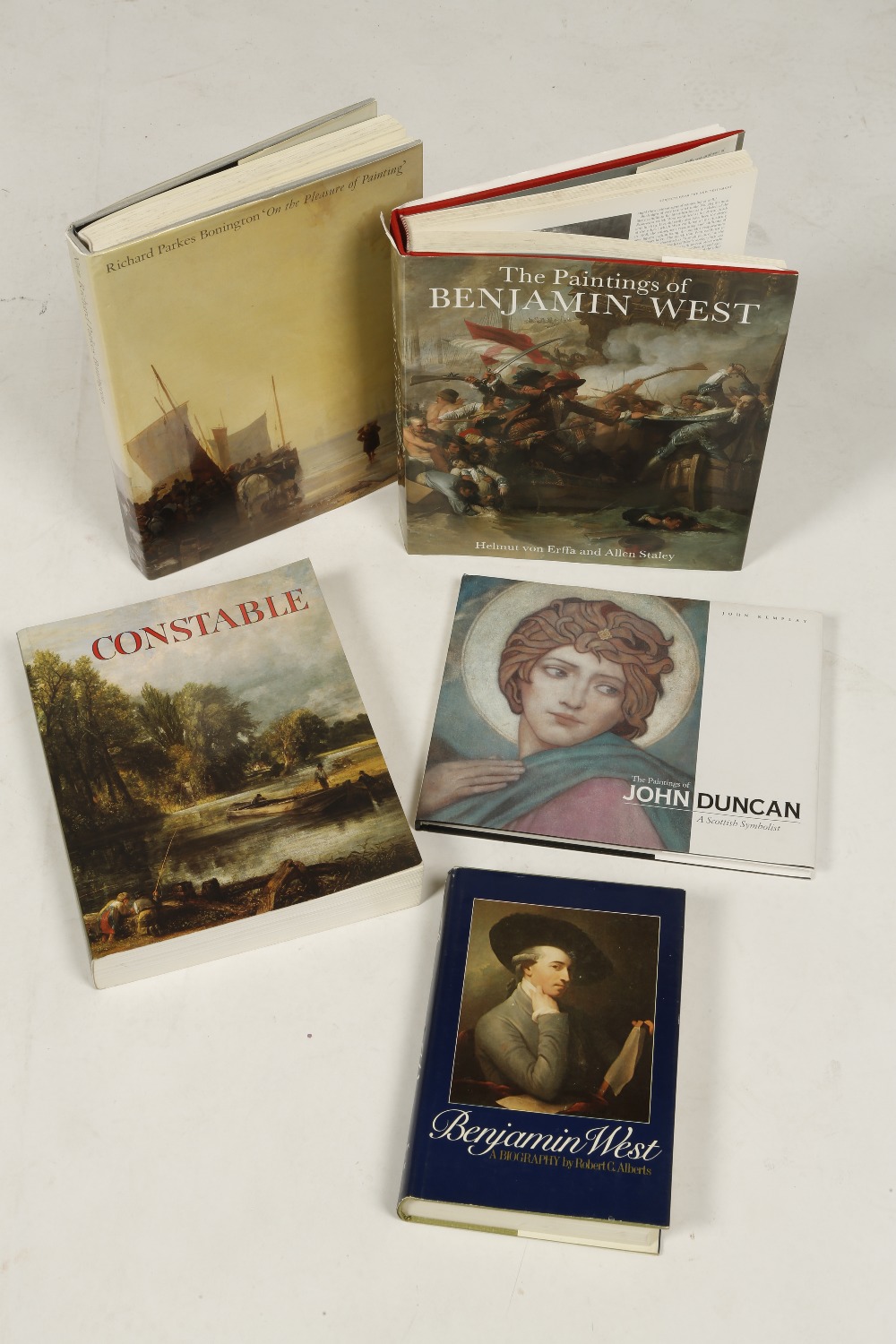 A COLLECTION OF ART BOOKS including "The Paintings of Benjamin West", "George Stubbs 1724-1806", "