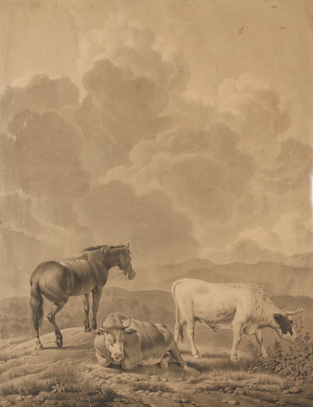 JAN STOLKER (1724-1785) After the original by Karel du Jardin (1622-1678), two cows and a horse in a