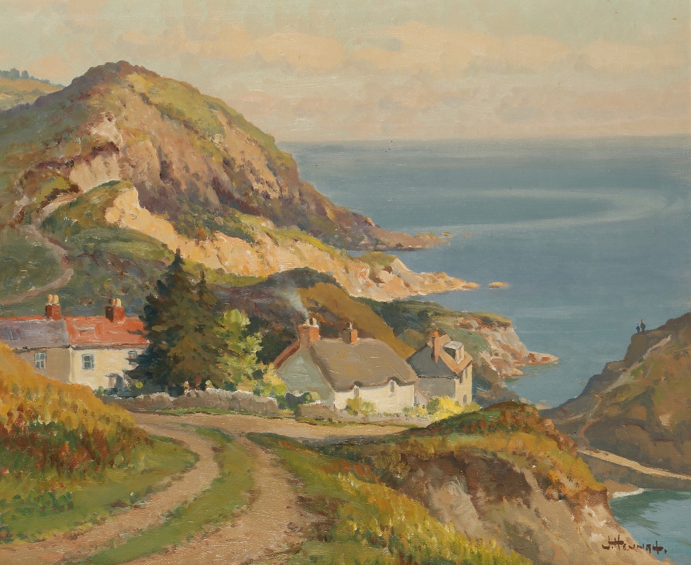 JOSEPH EDWARD HENNAH (b.1897) A view of Osmington Mills, signed lower right, oil on canvas, 20" x