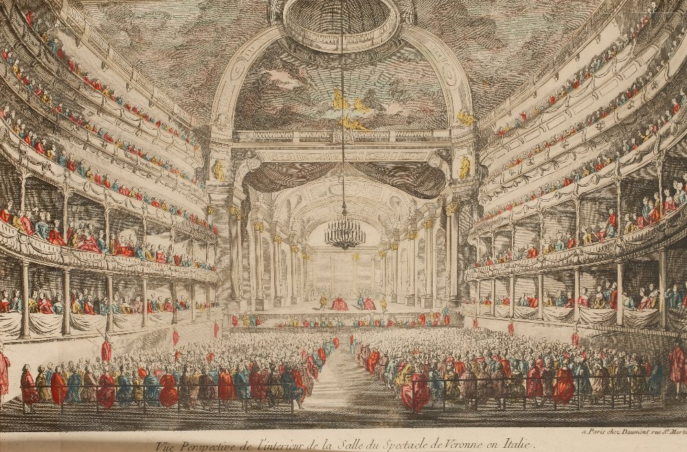 JACQUES GABRIEL HUQUIER (1725-1805) "Vue Perspective de l`Interieur de la Superbe Eglise de St. Jean