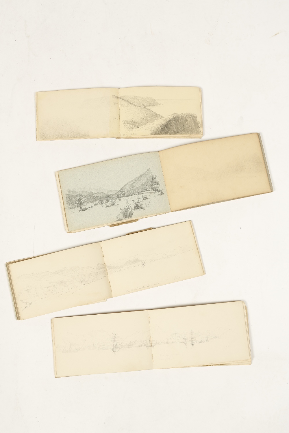 CHARLES L ROBERTSON (1844-1891) Four sketch books containing a variety of sketches, a number
