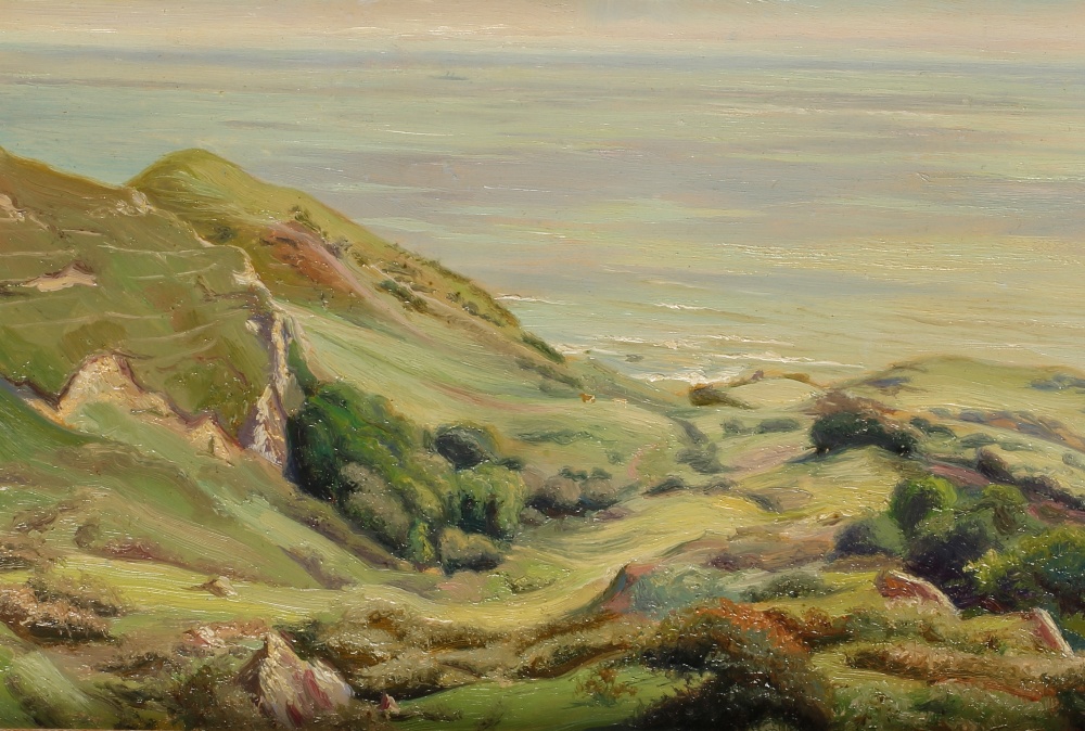 CHARLES ERNEST BUTLER (1864-1918) `Near Niton, Isle of Wight`, oil on board, 7" x 10"