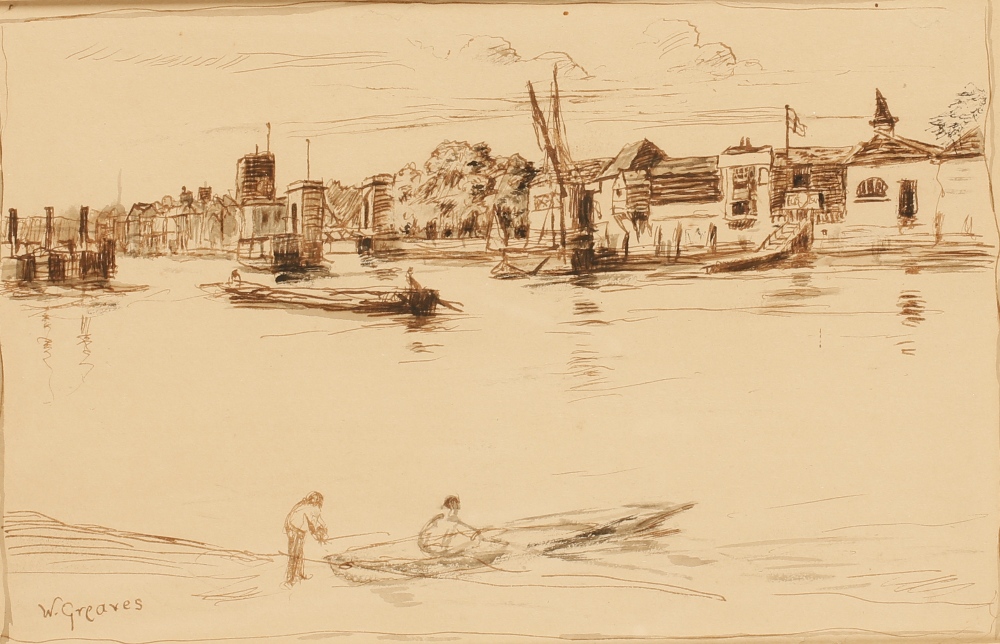 WALTER GREAVES (1846-1930) "The Old Swan, Battersea", signed lower left, later pencil title,