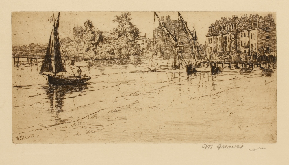 WALTER GREAVES (1846-1930) "The Chelsea", printed signature within the image, and further signed