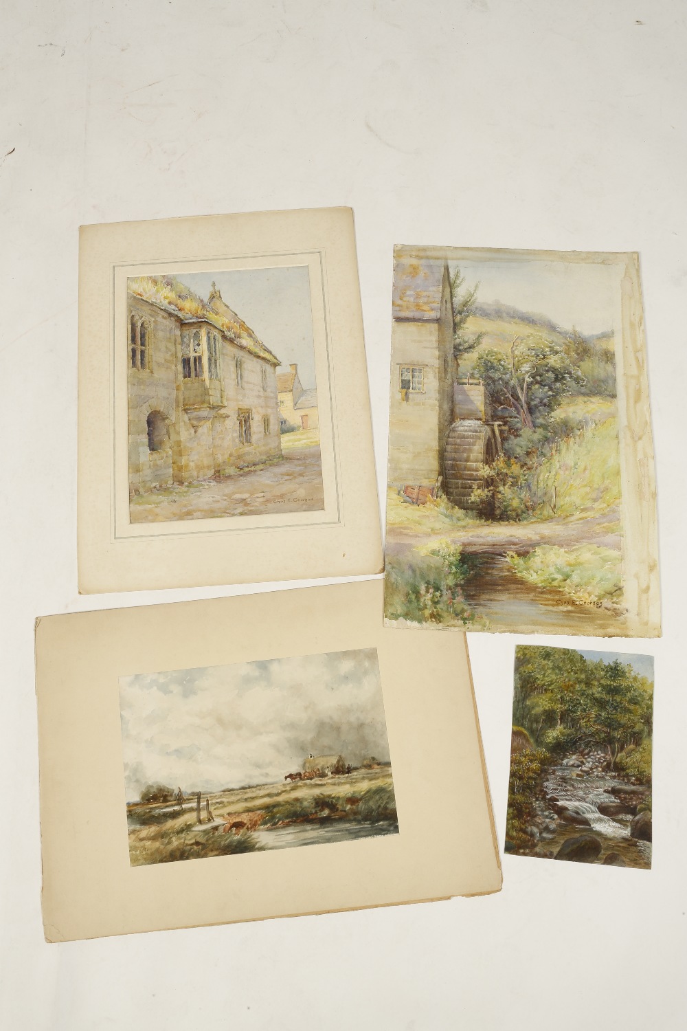 19TH & EARLY 20TH CENTURY SCHOOLS A folio of loose leaf watercolour and gouache landscape studies