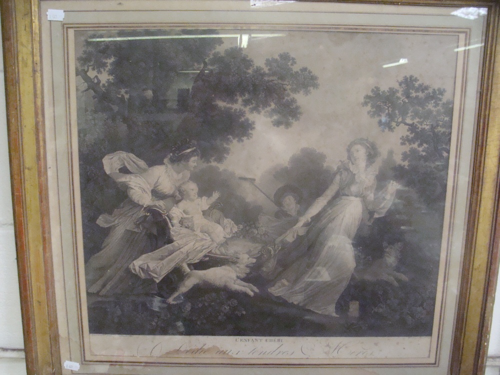 After Claude- Joseph Vernet; `Les Amants de la Peche`, pen and wash drawing, inscribed `Faite Par