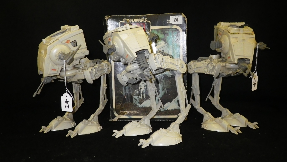 A Star Wars `Return of the Jedi` Scout Walker Vehicle, and two similar items (one boxed)